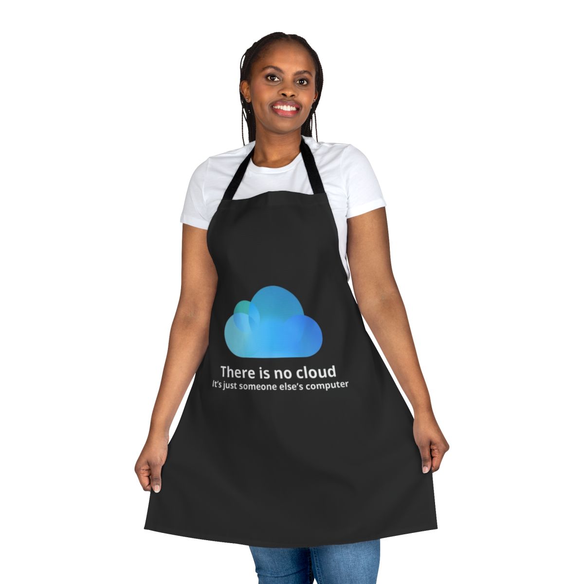 Programmer's "There Is No Cloud" Apron with coding, gaming, and computer-related design