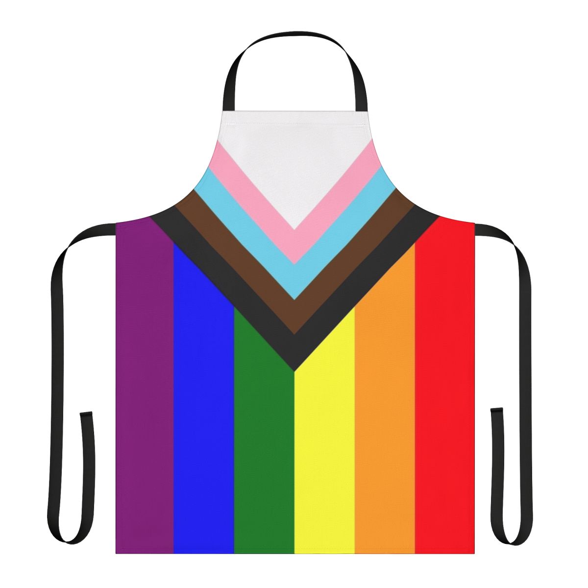 Progress Pride Flag Inspired Apron with Rainbow Colors