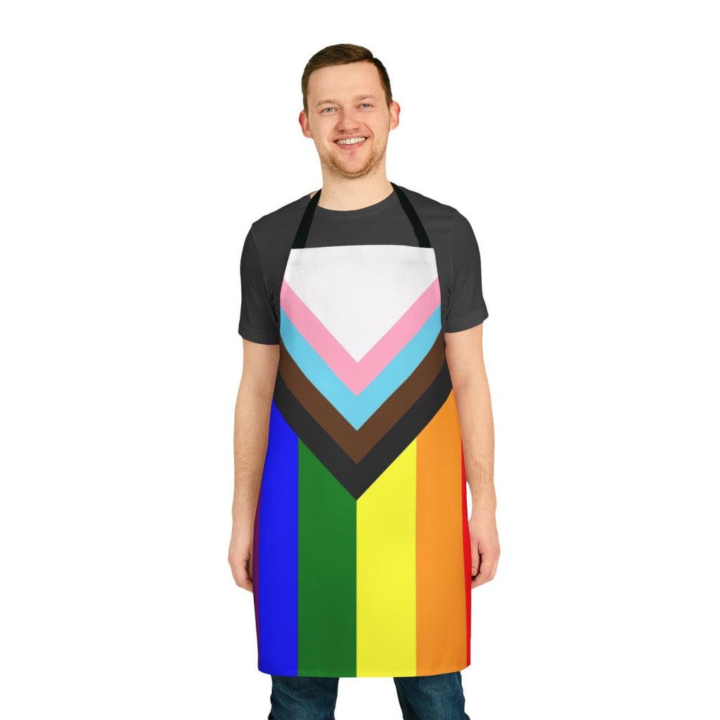 Progress Pride Flag Inspired Apron with Rainbow Colors
