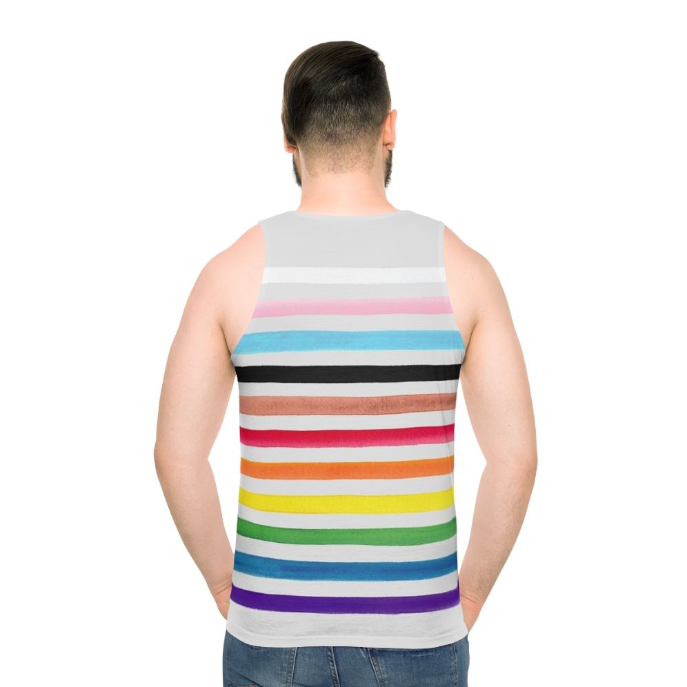 Progress Pride Unisex Tank Top with Stripes