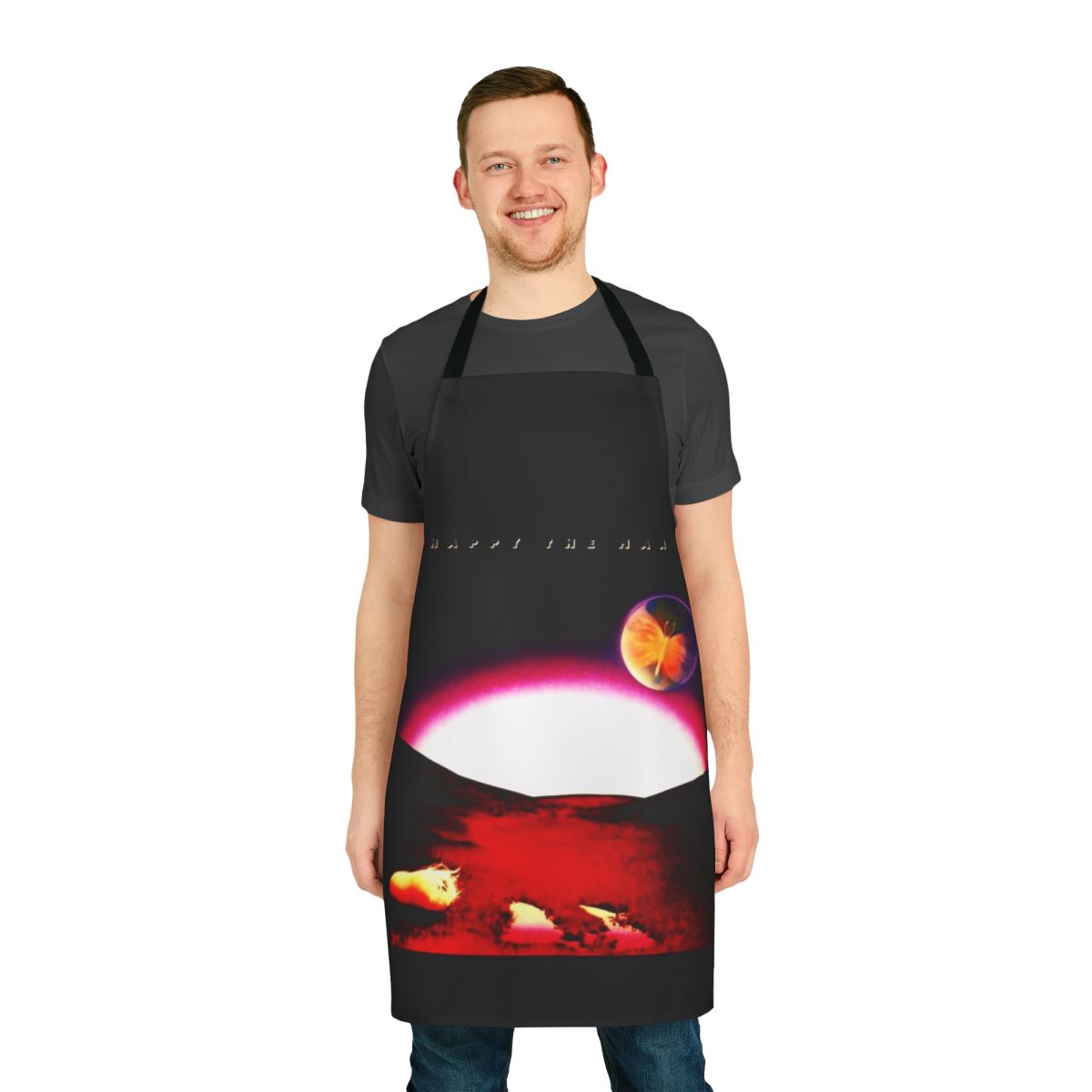 Apron featuring the progressive rock band Happy The Man