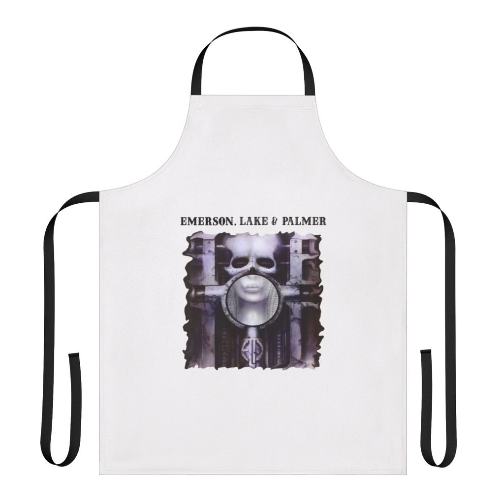 Progressive rock-themed apron with Brain Salad Surgery design
