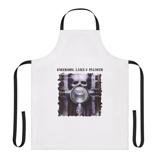 Progressive rock-themed apron with Brain Salad Surgery design
