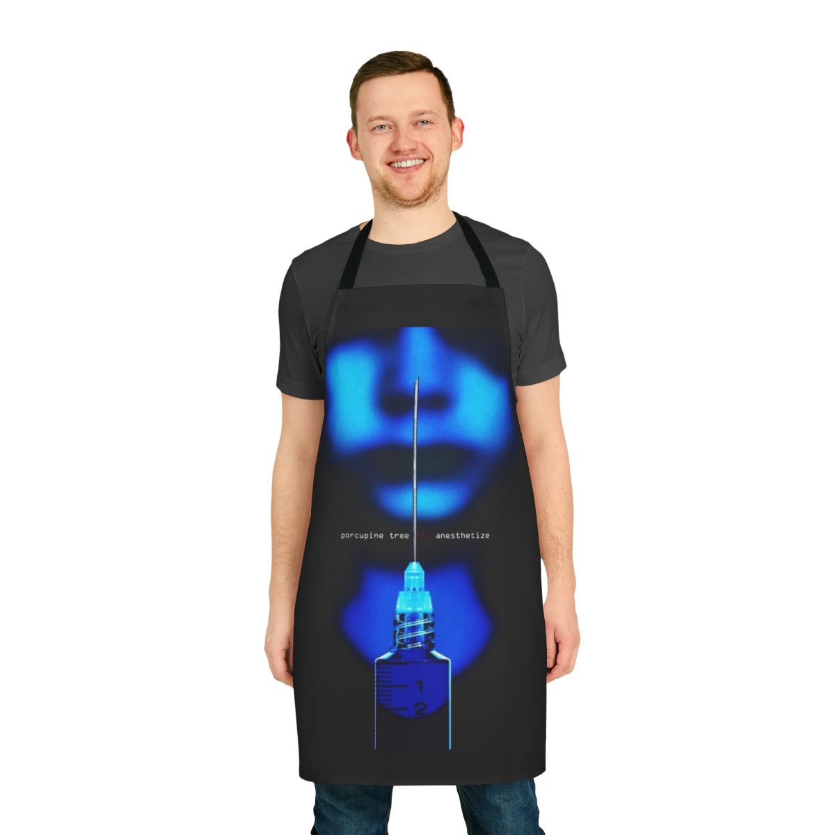 Progressive rock metal inspired porcupine gaspol tree design printed on a high-quality kitchen or gardening apron
