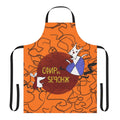 Apron featuring a worker and parasite design, inspired by The Simpsons