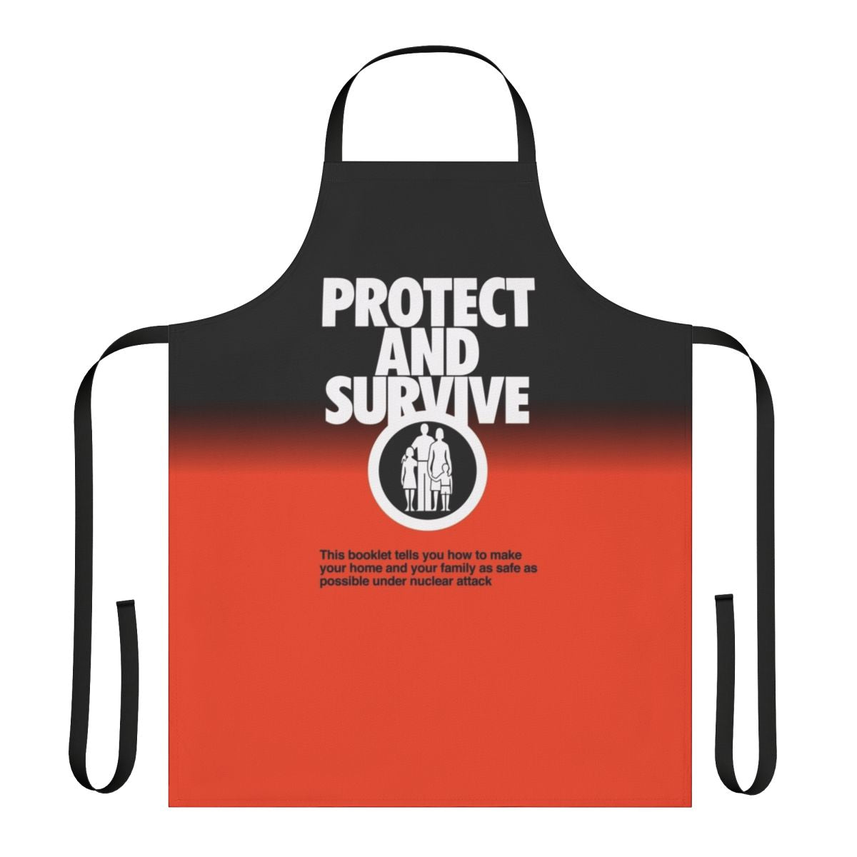 A durable apron designed to protect against nuclear fallout and radiation exposure.
