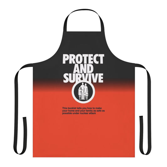 A durable apron designed to protect against nuclear fallout and radiation exposure.
