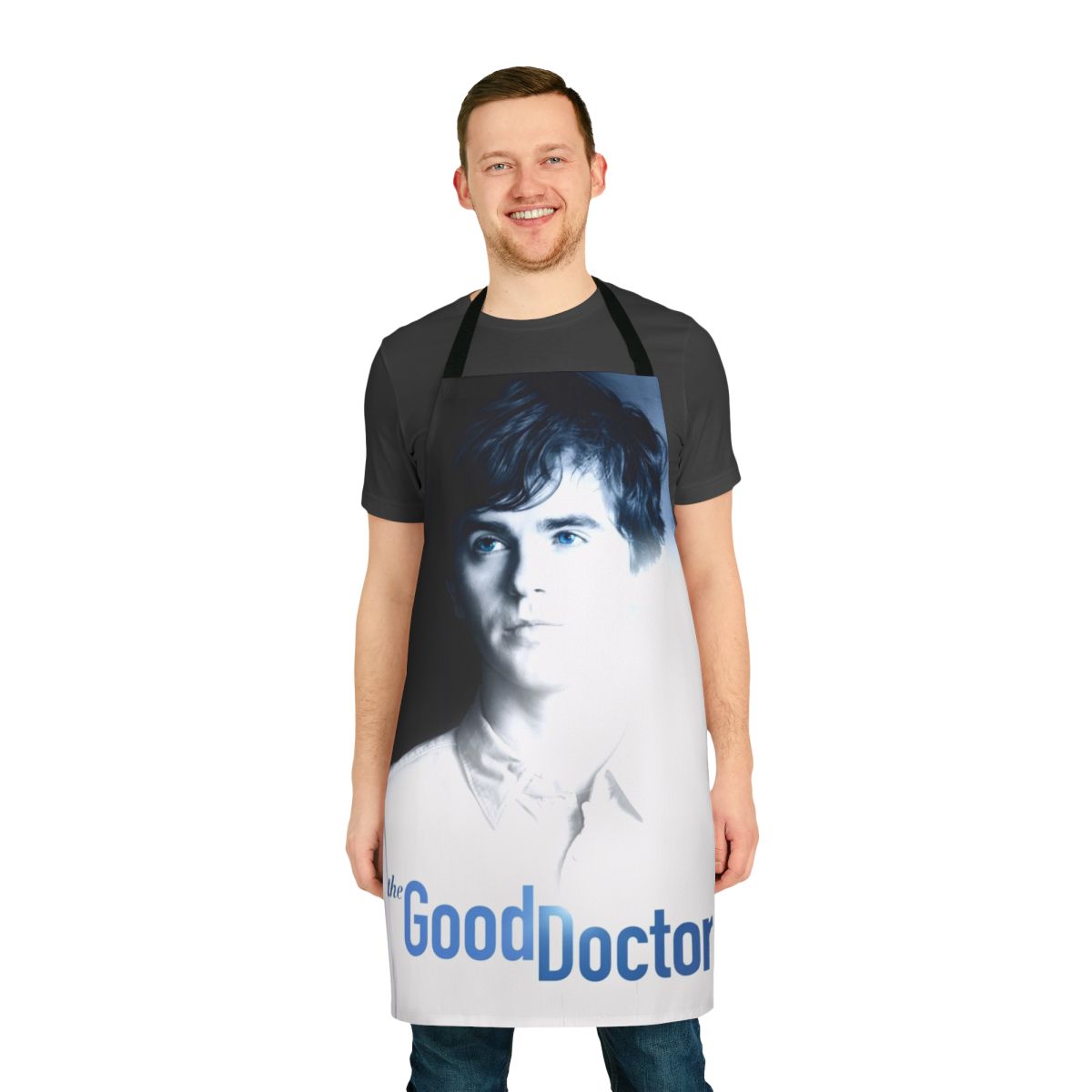 Apron inspired by the character Shaun Murphy from the TV show The Good Doctor, featuring an autistic and surgical theme.