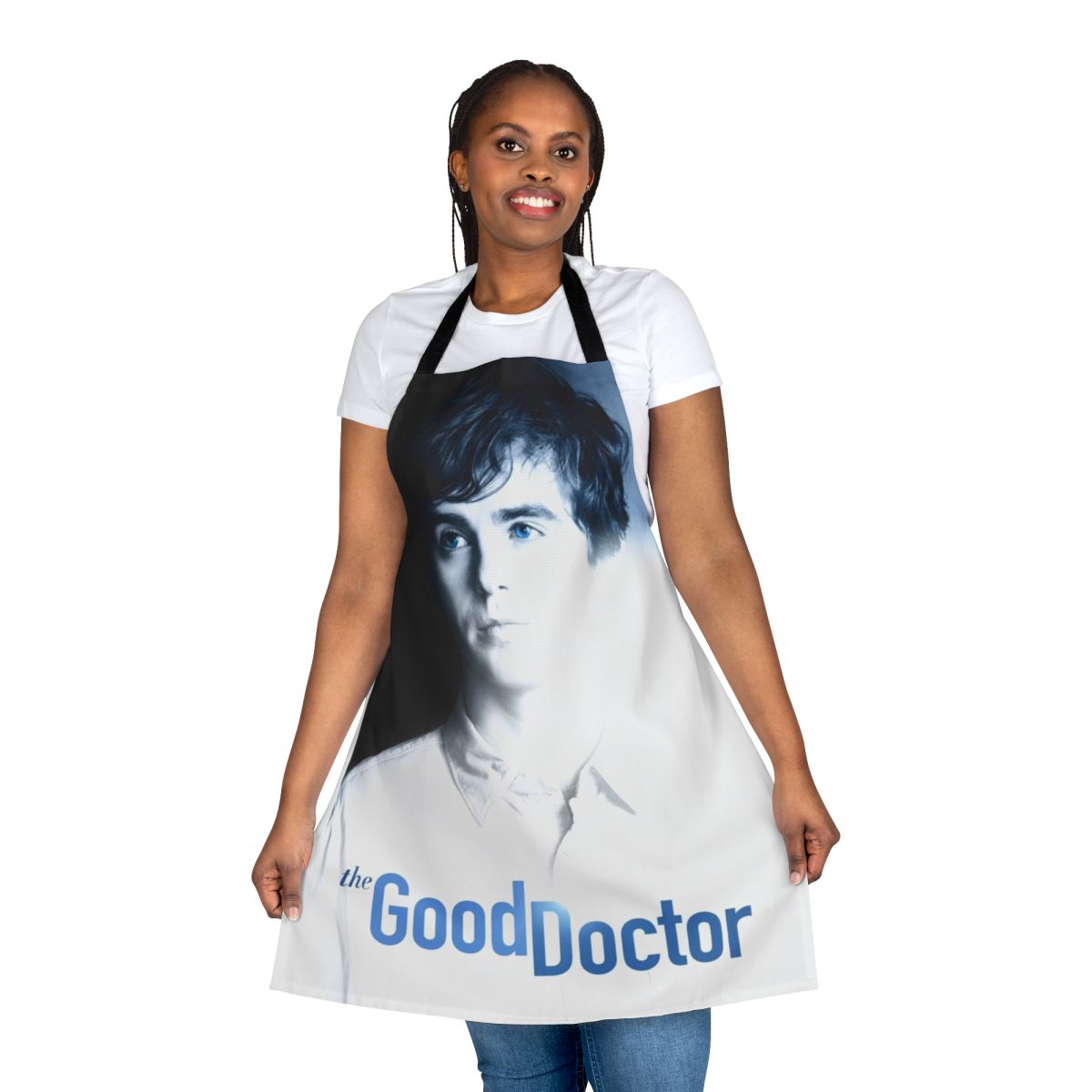 Apron inspired by the character Shaun Murphy from the TV show The Good Doctor, featuring an autistic and surgical theme.