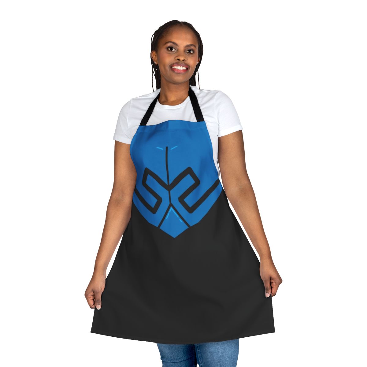 Blue Beetle inspired costume apron with armor design