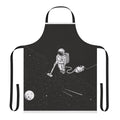 A high-quality apron with a space-themed design, perfect for cleaning and cooking tasks.