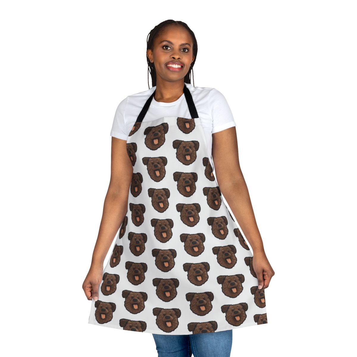 Hacker-themed apron with playful design, ideal for cooking and baking