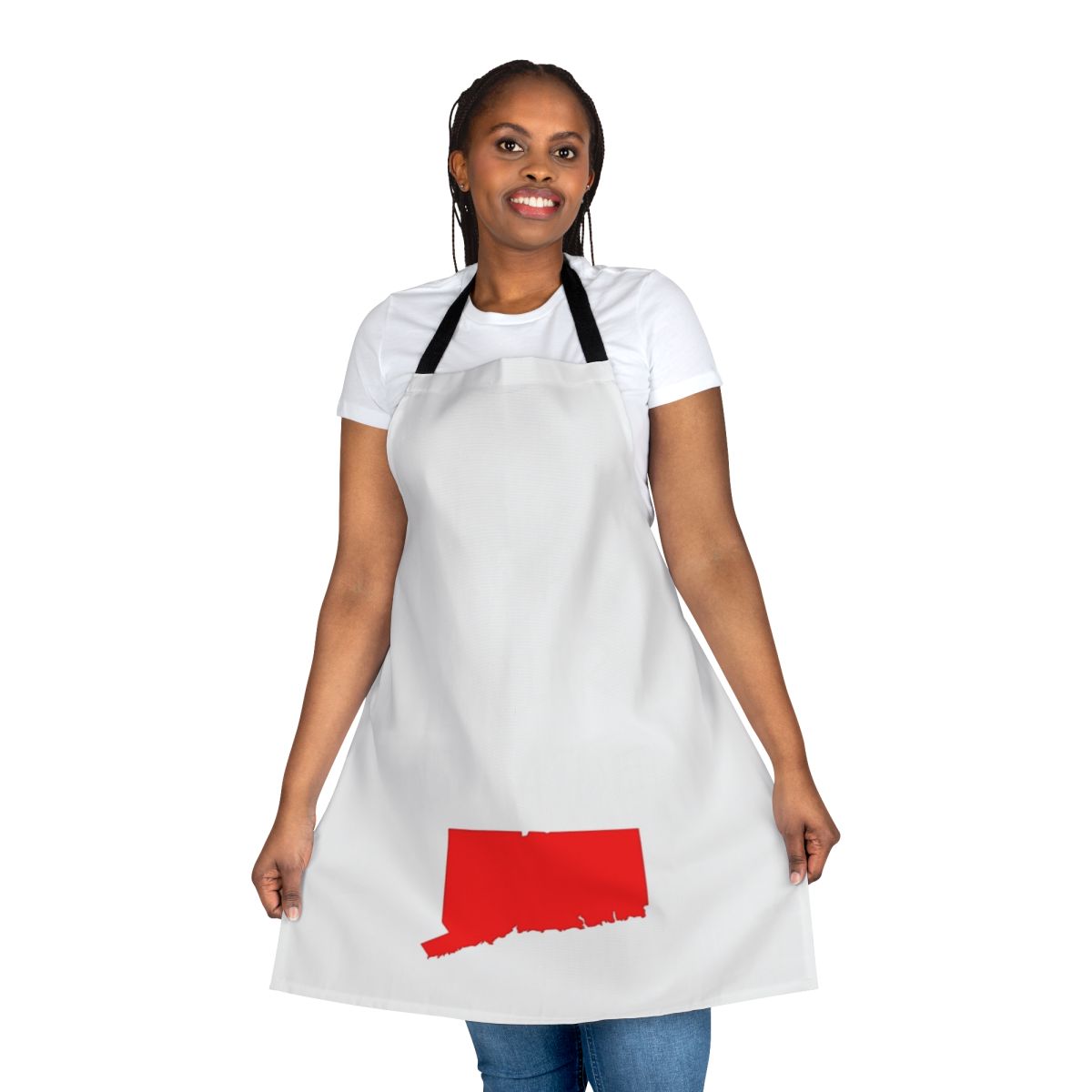 Connecticut-themed apron with state flag design