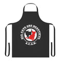 An apron featuring the phrase "All Cats Are Beautiful" in a stylized design, appealing to cat lovers and activists.