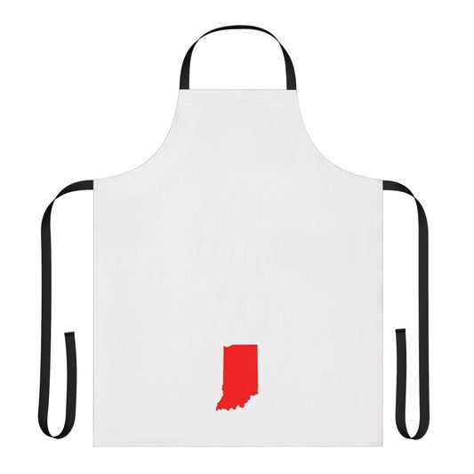 Durable and stylish Indiana-themed apron for cooking and baking