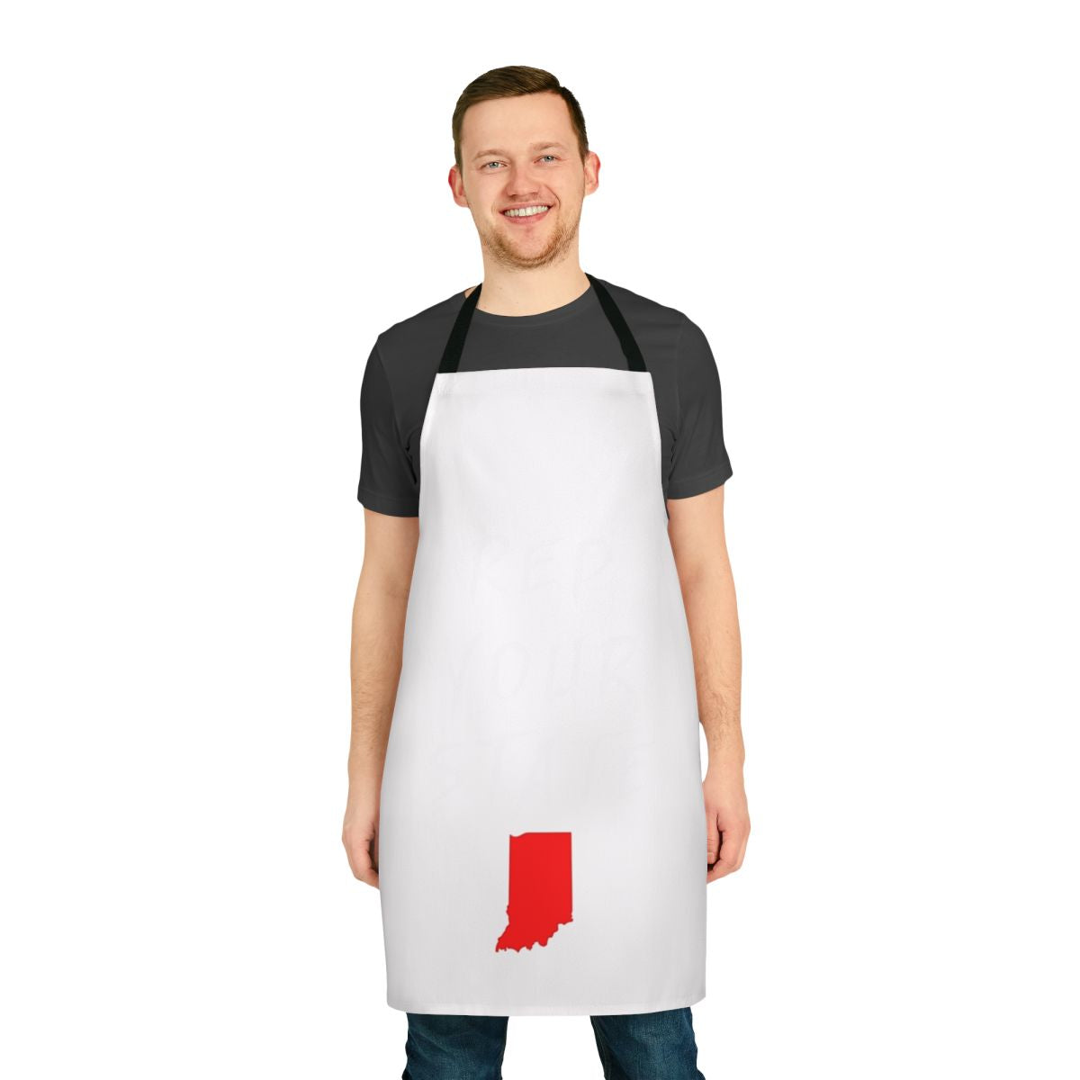 Durable and stylish Indiana-themed apron for cooking and baking