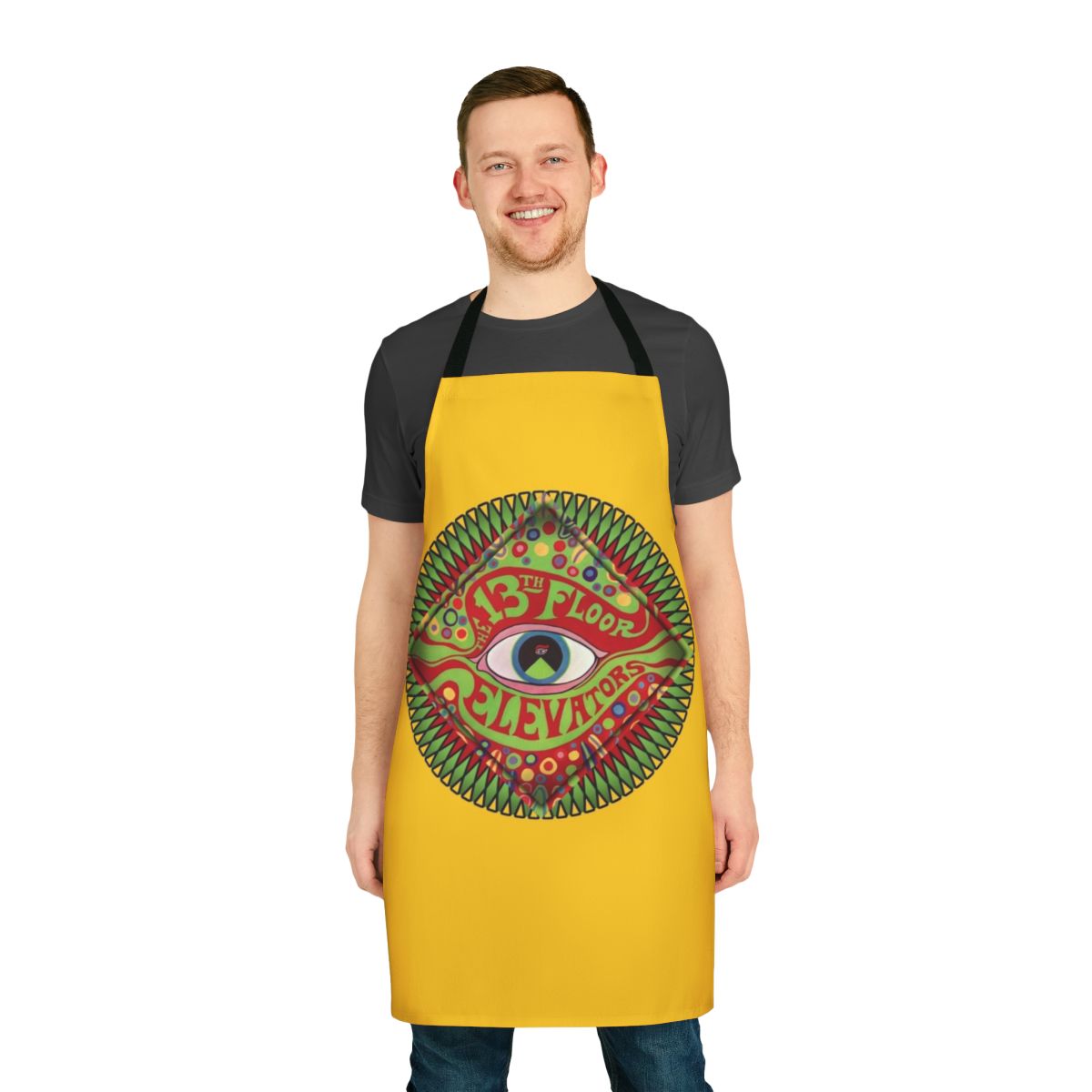 13th Floor Elevators inspired apron featuring psychedelic design