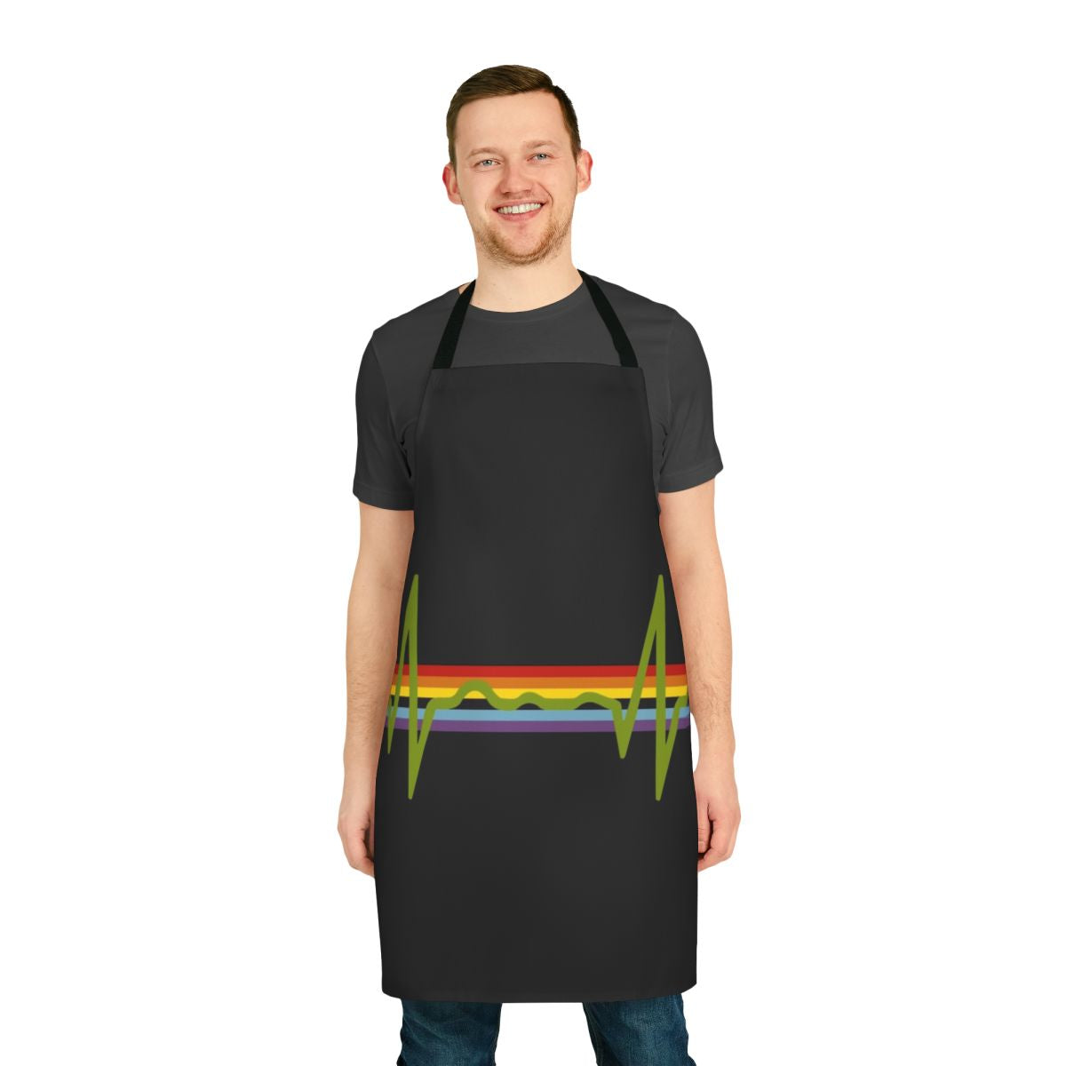 Apron featuring the iconic "Dark Side of the Moon" album cover design