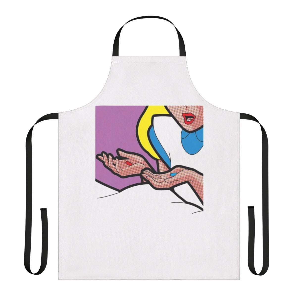 Psychedelic Alice in Wonderland inspired apron with trippy designs
