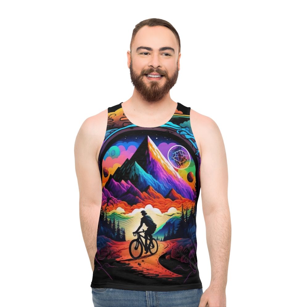 Psychedelic art colorful tank top