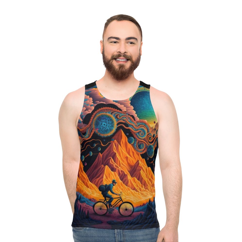 Psychedelic Bicycle Art Unisex Tank Top