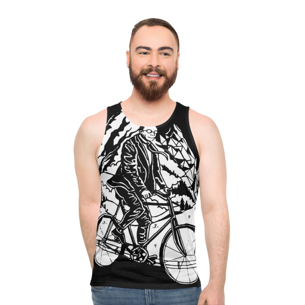 Psychedelic art bicycle day 1943 unisex tank top