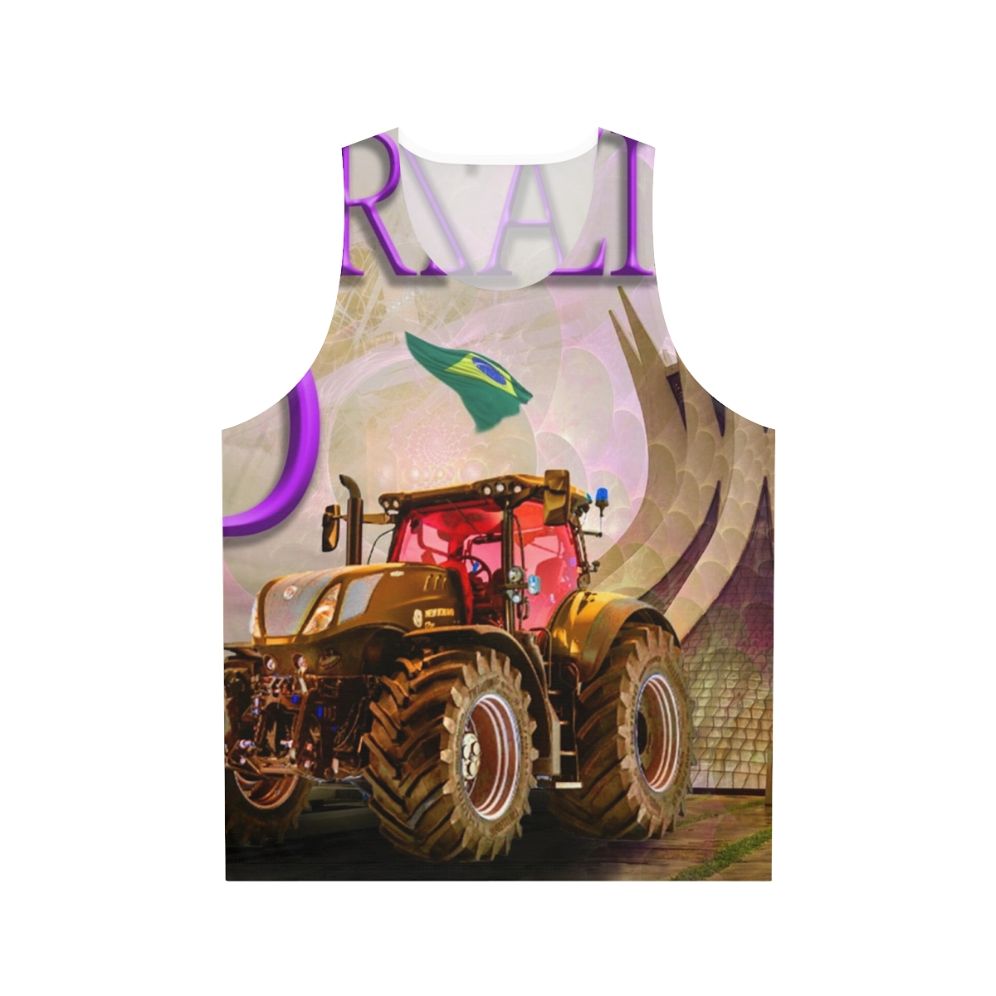 Colorful psychedelic Brazilian tractor graphic unisex tank top