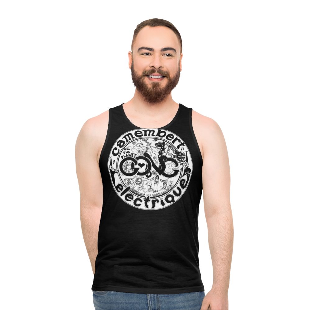 Psychedelic Camembert Electrique unisex tank top
