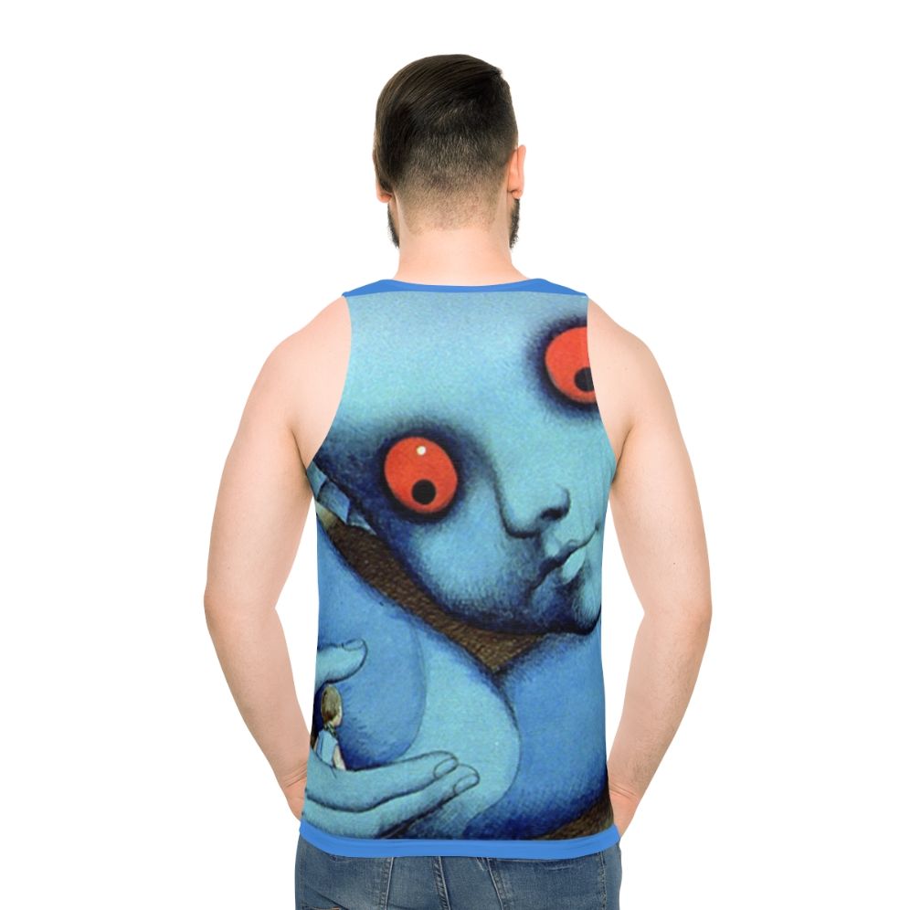 Psychedelic cartoon tank top inspired by the classic film Fantastic Planet