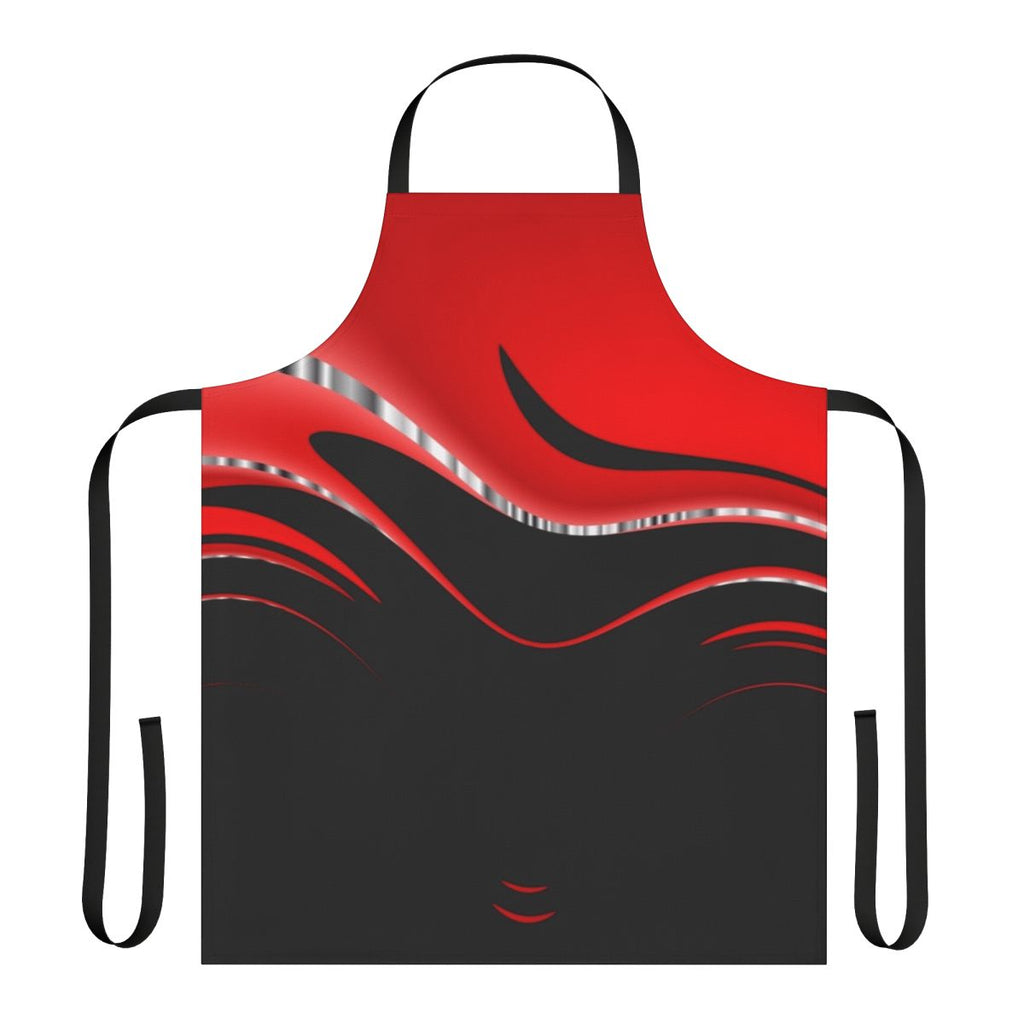 A colorful, abstract, and psychedelic apron design inspired by the David Bowie song "China Girl"