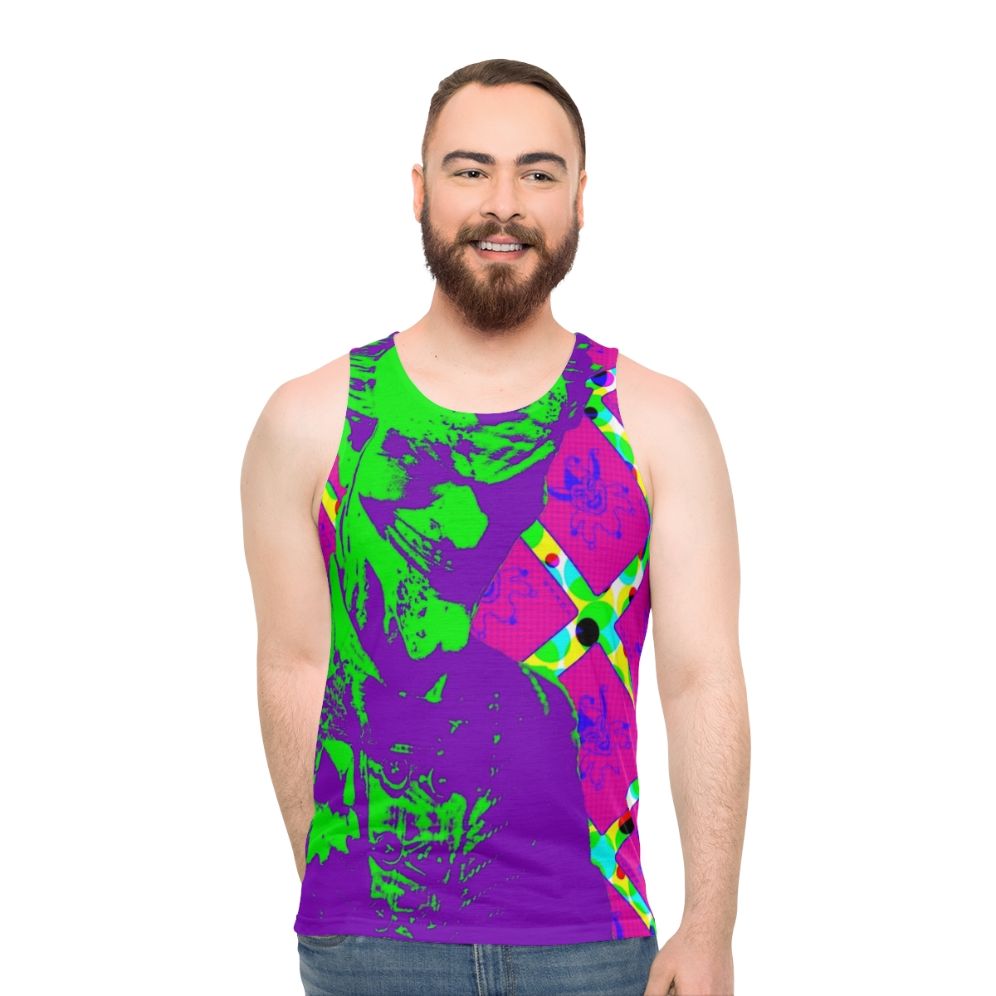 Psychedelic clown pop art design unisex tank top