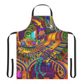 Psychedelic apron with trippy, spiritual, and visionary art design