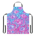 Psychedelic apron featuring a colorful, shiny, and trippy eyeball pattern design