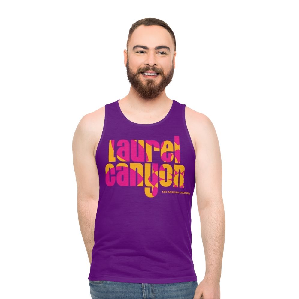 Psychedelic flower unisex tank top