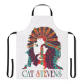 Colorful psychedelic graphic apron featuring the artwork of singer-songwriter Cat Stevens
