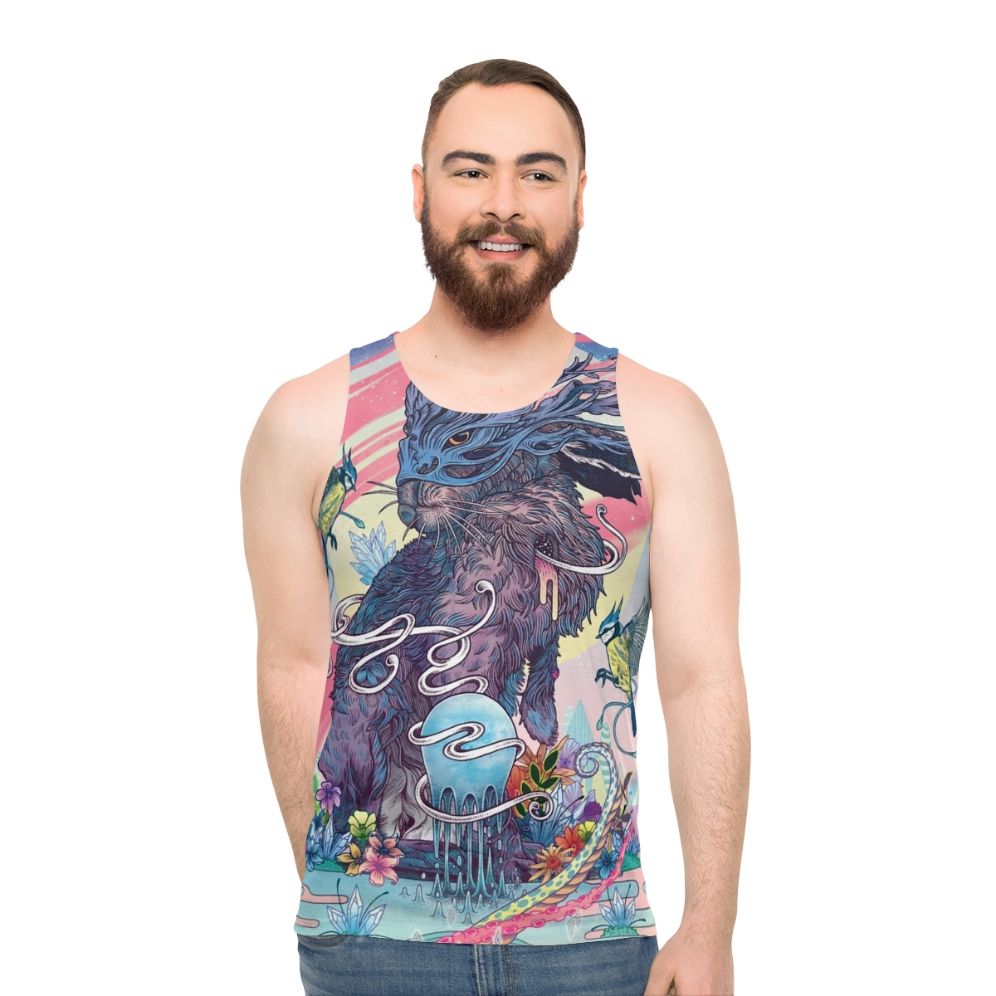 Psychedelic Jackalope Unisex Tank Top