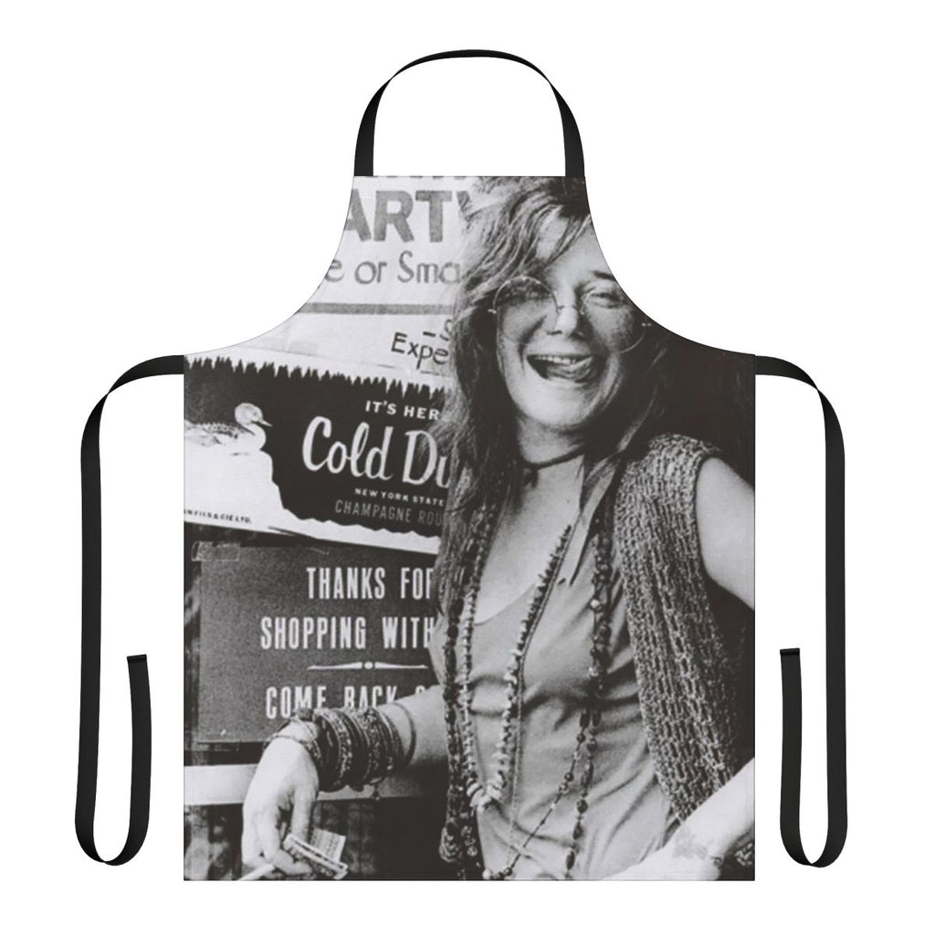 Janis Joplin inspired apron with psychedelic flower power design
