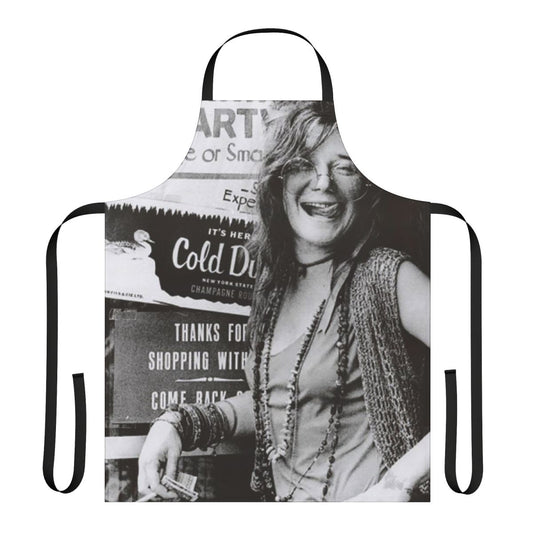 Janis Joplin inspired apron with psychedelic flower power design