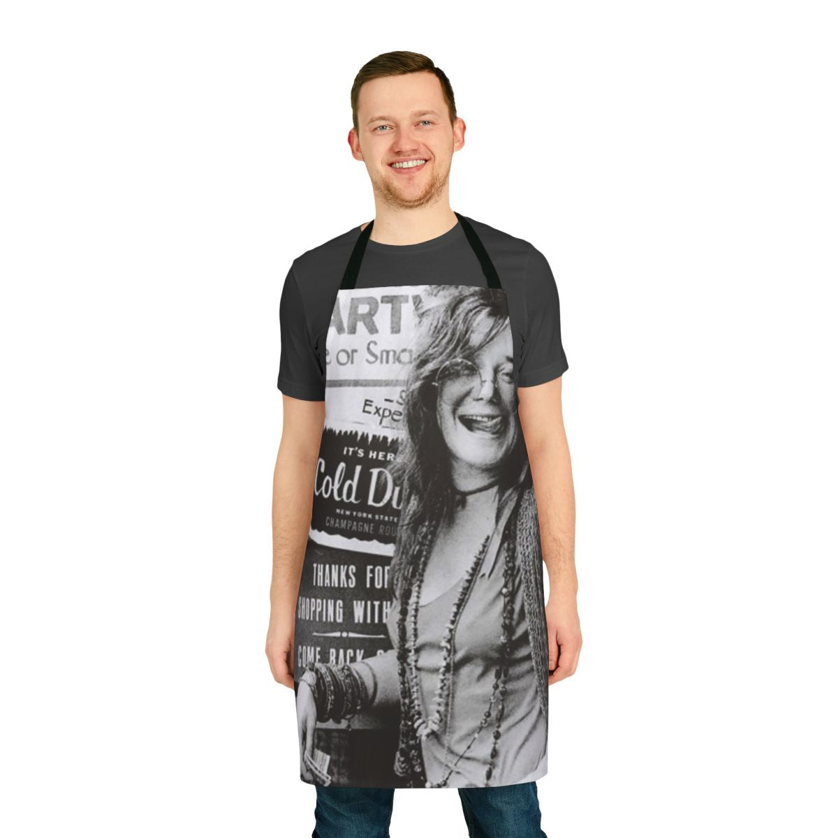 Janis Joplin inspired apron with psychedelic flower power design