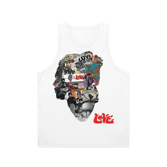 Psychedelic love-inspired unisex tank top featuring artwork from the Forever Changes album by Arthur Lee and Love