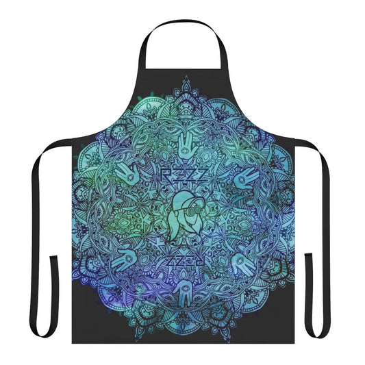 Psychedelic Mandala Apron for EDM Fans and Rave Lovers