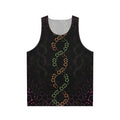 Psychedelic molecular structure design on unisex tank top