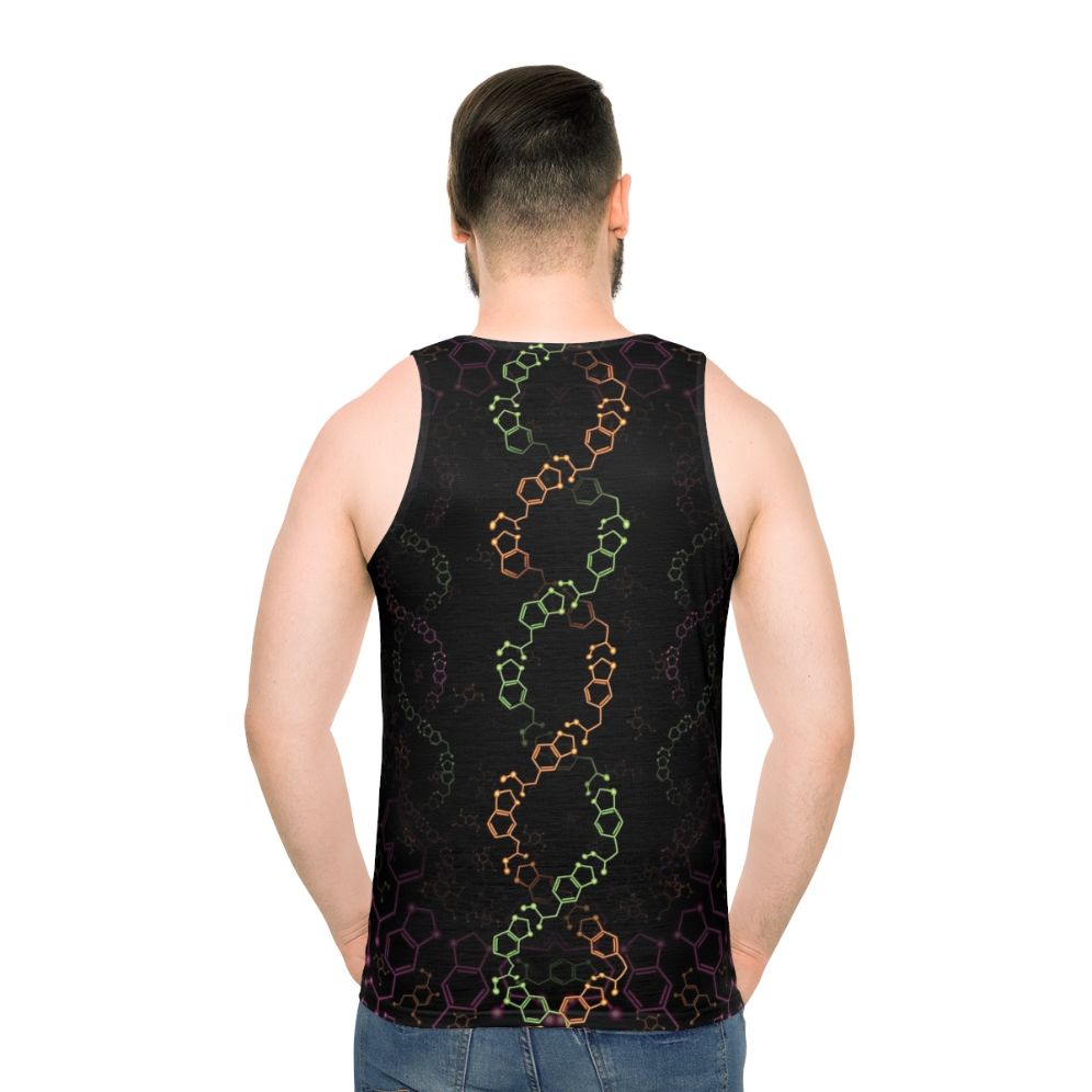 Psychedelic molecular structure design on unisex tank top
