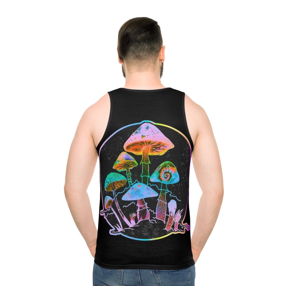 Psychedelic mushroom-inspired unisex tank top