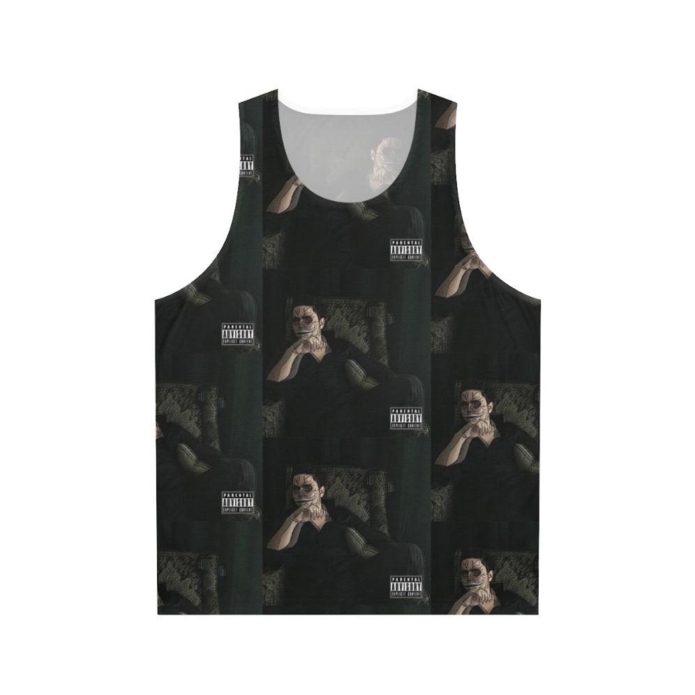 Psychedelic music glitch album cover unisex tank top