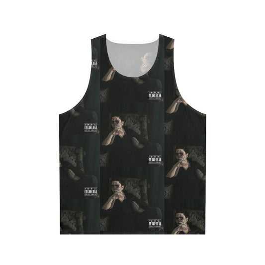 Psychedelic music glitch album cover unisex tank top