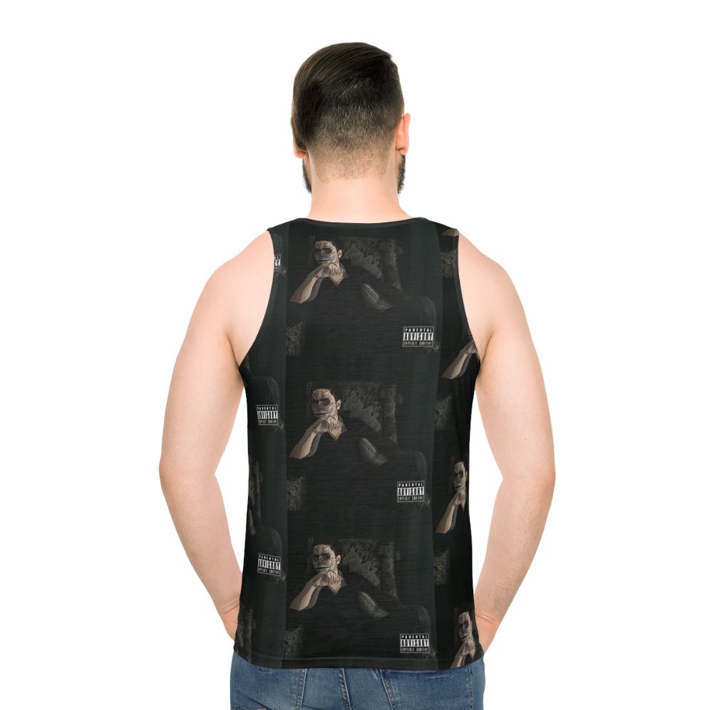 Psychedelic music glitch album cover unisex tank top