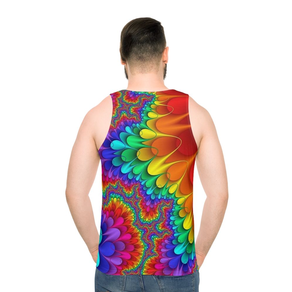 Psychedelic rainbow tie-dye unisex tank top