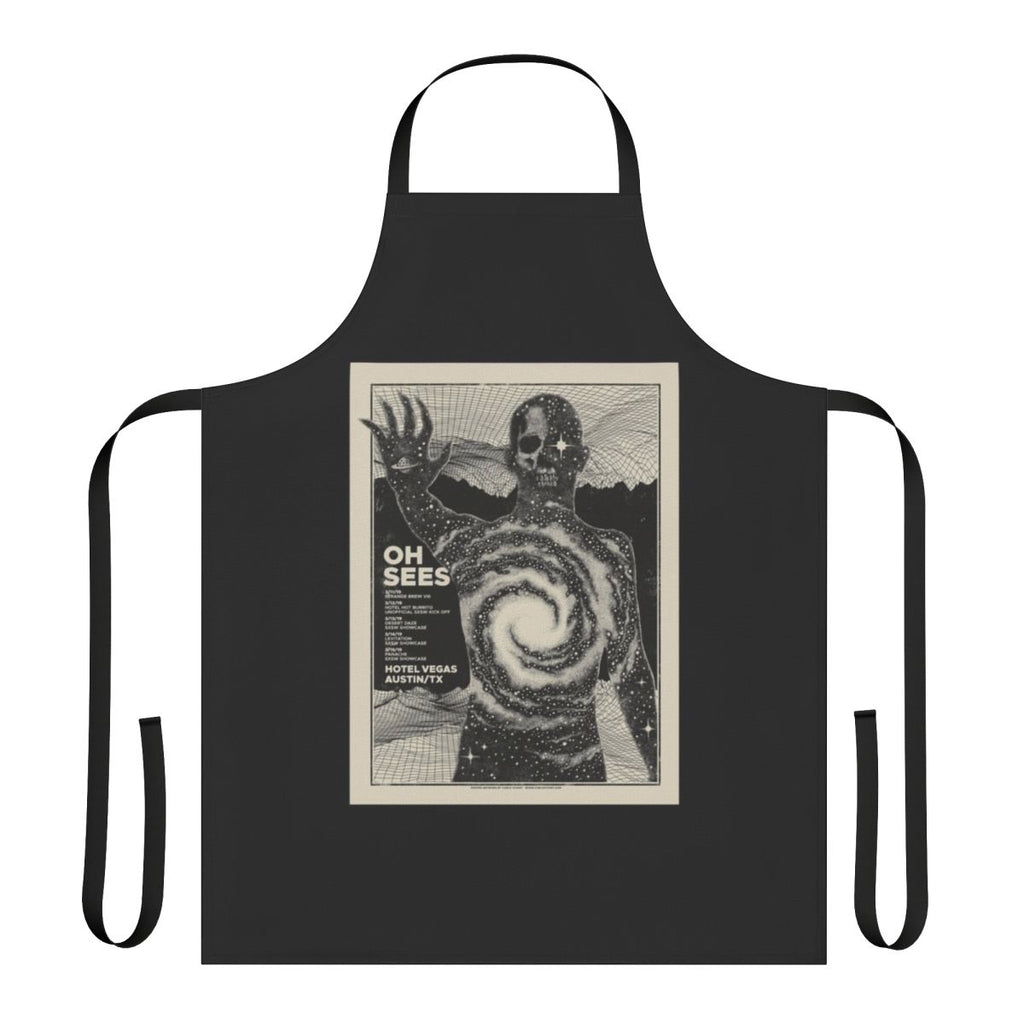 Psychedelic rock-inspired apron featuring the iconic Thee Oh Sees logo and artwork