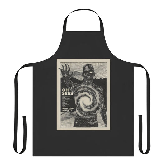 Psychedelic rock-inspired apron featuring the iconic Thee Oh Sees logo and artwork
